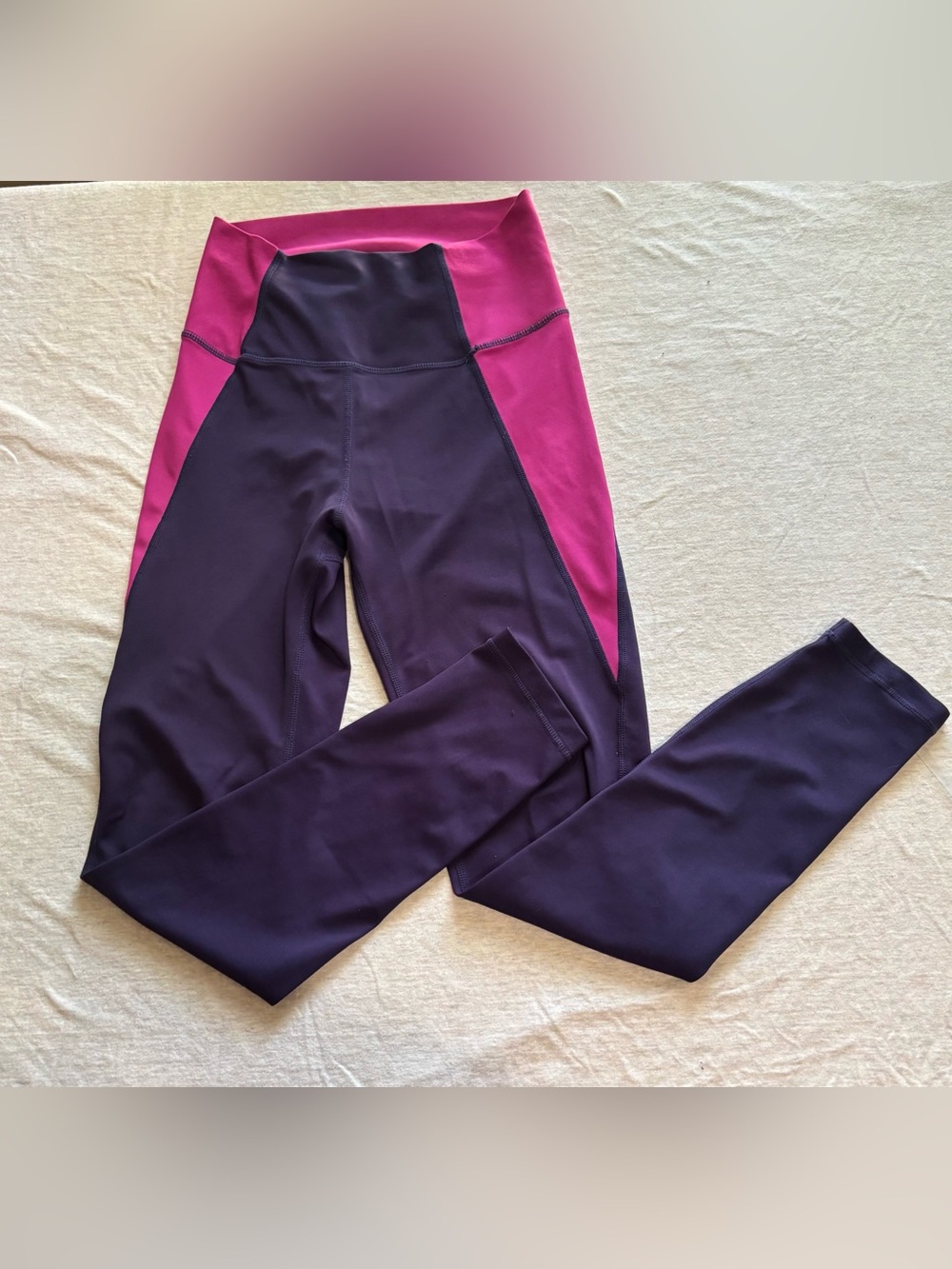 Wilo The Label Purple Pink Colorblock High Rise Active Leggings Small